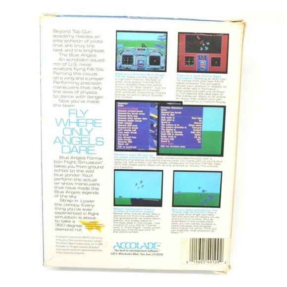 Amiga Blue Angels Game Formation Flight Accolade Guide Disk 1989 Commodore - Picture 4 of 7